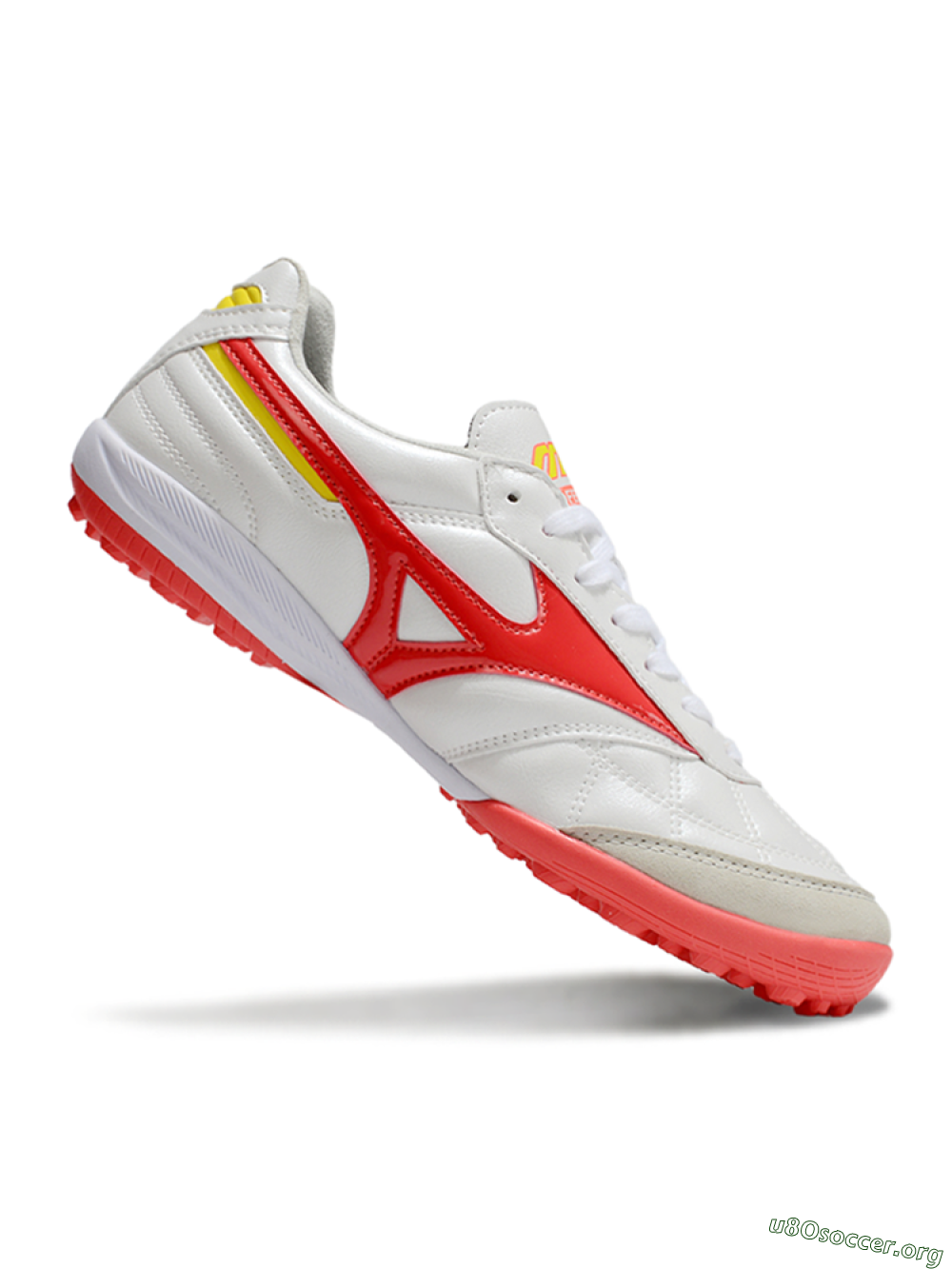 Mizuno Morelia Neo 4 TF Football Shoes - White/Red/Yellow 4