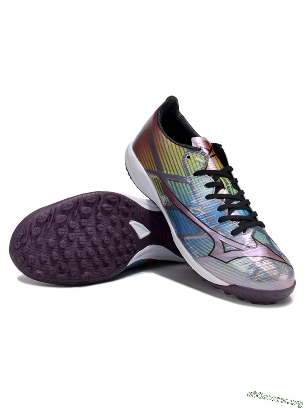 Mizuno Morelia Alpha Beta TF Football Shoes - Red/Yellow/Blue 0