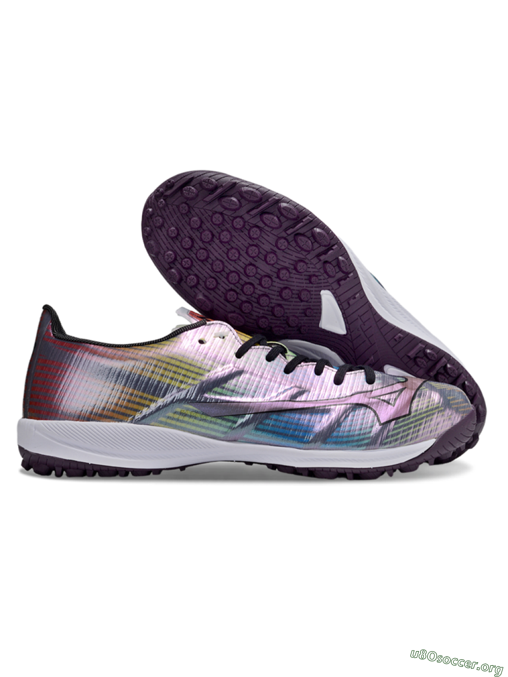 Mizuno Morelia Alpha Beta TF Football Shoes - Red/Yellow/Blue 2