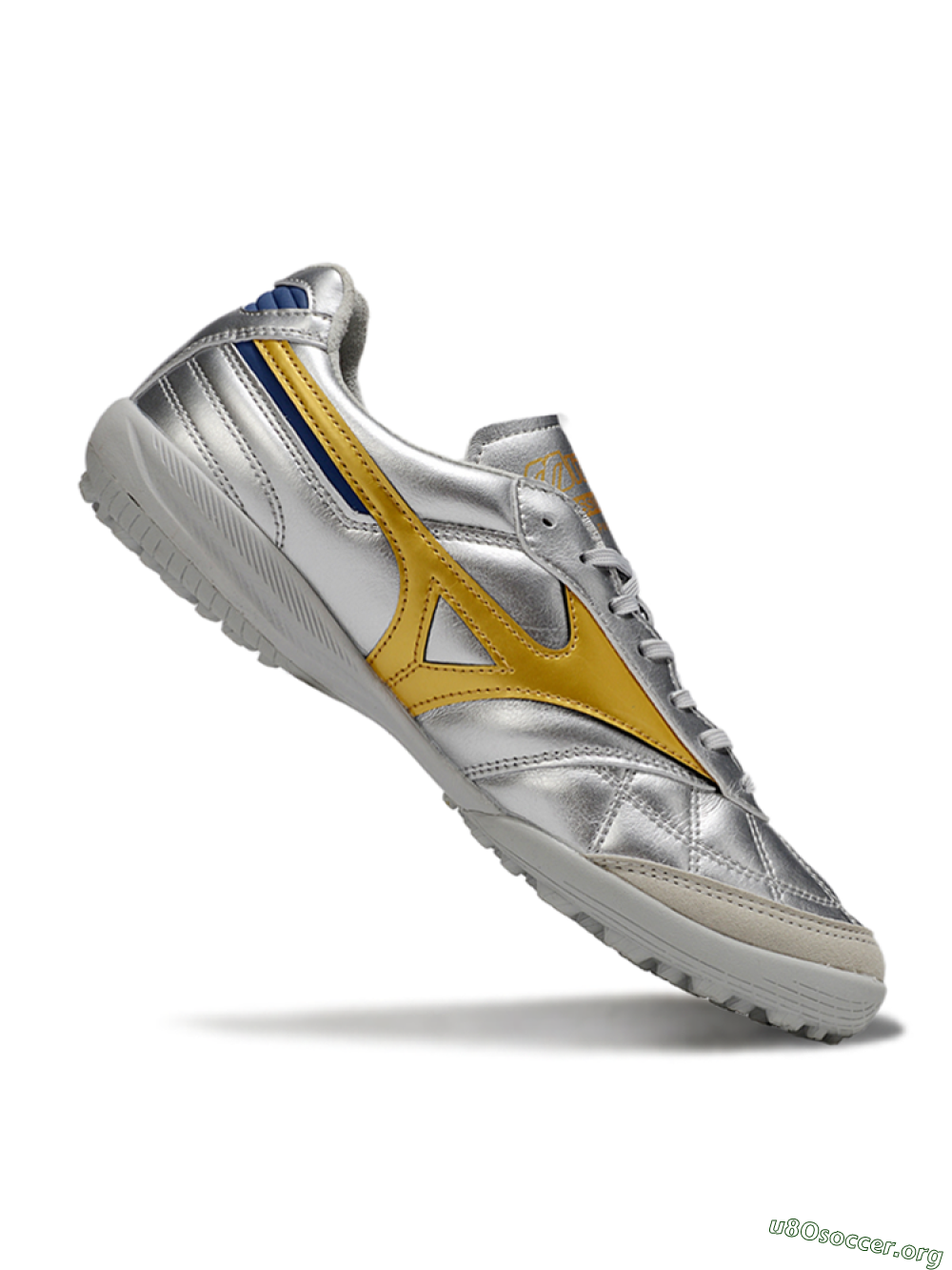 Mizuno Morelia Neo 4 TF Football Shoes - Silver/Grey/Gold 4