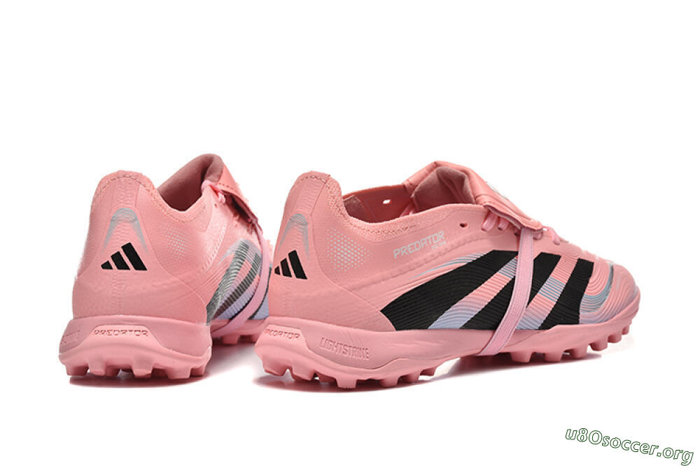Adidas Predator 25 Elite Foldover Tongue TF Football Shoes - Pink/Black/Silver 9
