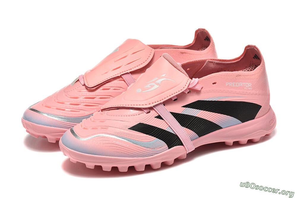 Adidas Predator 25 Elite Foldover Tongue TF Football Shoes - Pink/Black/Silver 5