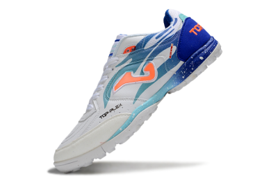 Joma Top Flex TF Football Shoes - White/Jade/Blue
