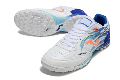 Joma Top Flex TF Football Shoes - White/Jade/Blue