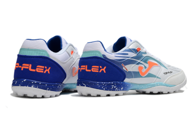 Joma Top Flex TF Football Shoes - White/Jade/Blue