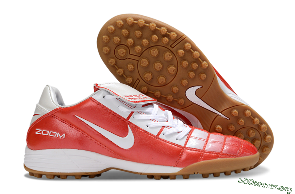 Nike Air Zoom Total 90 III TF Football Shoes - Red/White/Brown 2