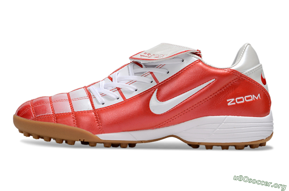 Nike Air Zoom Total 90 III TF Football Shoes - Red/White/Brown 3