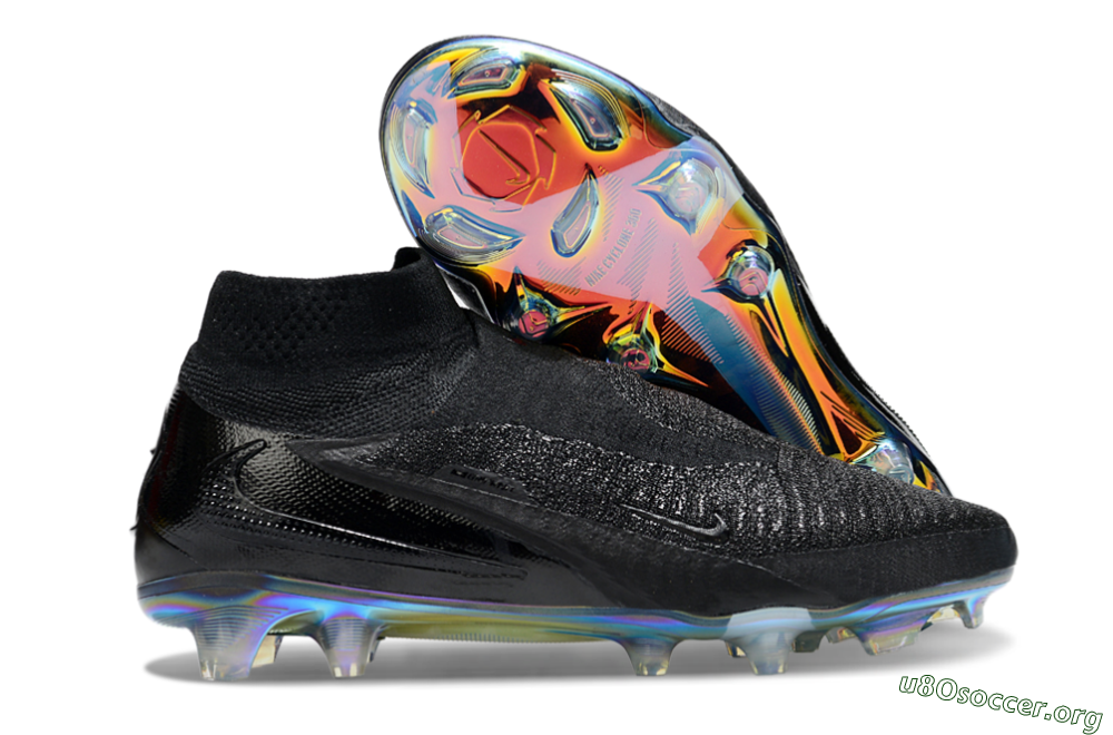 Nike Phantom 6 Elite High FG Football Boots - Black/Gold 2