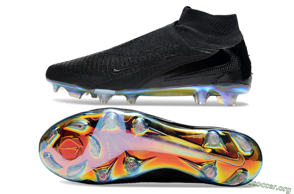 Nike Phantom 6 Elite High FG Football Boots - Black/Gold 1