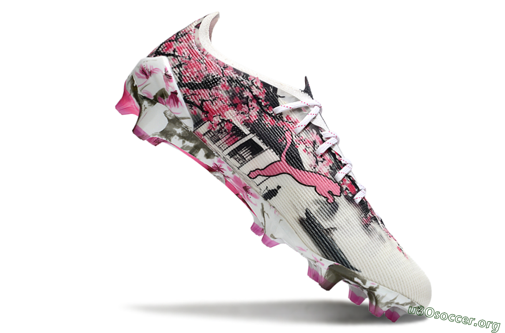 Puma Ultra 5 Ultimate FG Football Boots - White/Black/Pink 4