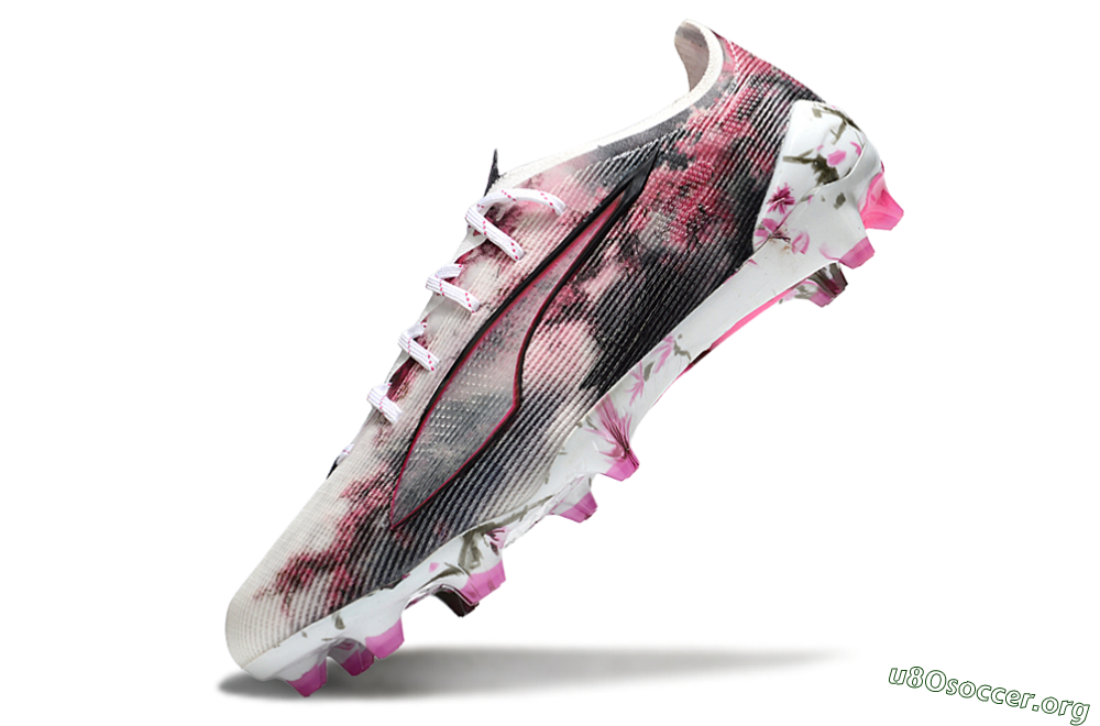 Puma Ultra 5 Ultimate FG Football Boots - White/Black/Pink 5