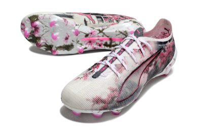 Puma Ultra 5 Ultimate FG Football Boots - White/Black/Pink