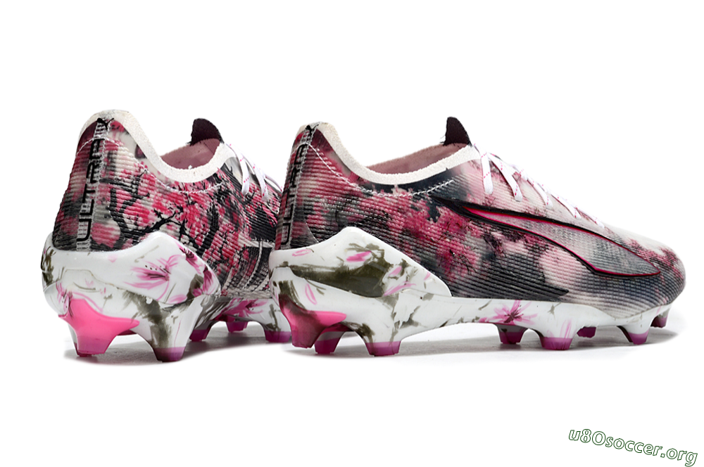 Puma Ultra 5 Ultimate FG Football Boots - White/Black/Pink 6
