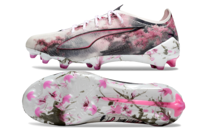 Puma Ultra 5 Ultimate FG Football Boots - White/Black/Pink
