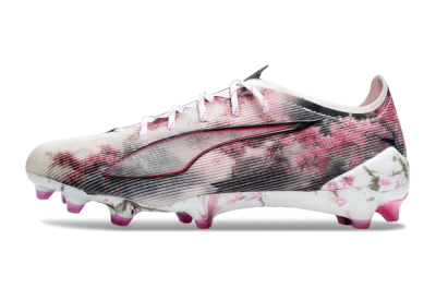 Puma Ultra 5 Ultimate FG Football Boots - White/Black/Pink