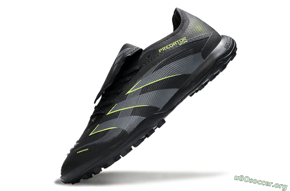 Adidas Predator 25 Elite Foldover Tongue TF Football Shoes - Black/Grey/Yellow 5