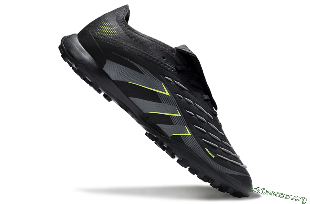 Adidas Predator 25 Elite Foldover Tongue TF Football Shoes - Black/Grey/Yellow 4