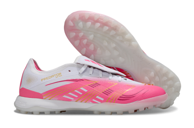Adidas Predator 25 Elite Foldover Tongue TF Football Shoes - Pink/White/Gold