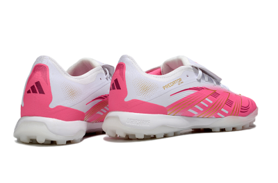 Adidas Predator 25 Elite Foldover Tongue TF Football Shoes - Pink/White/Gold