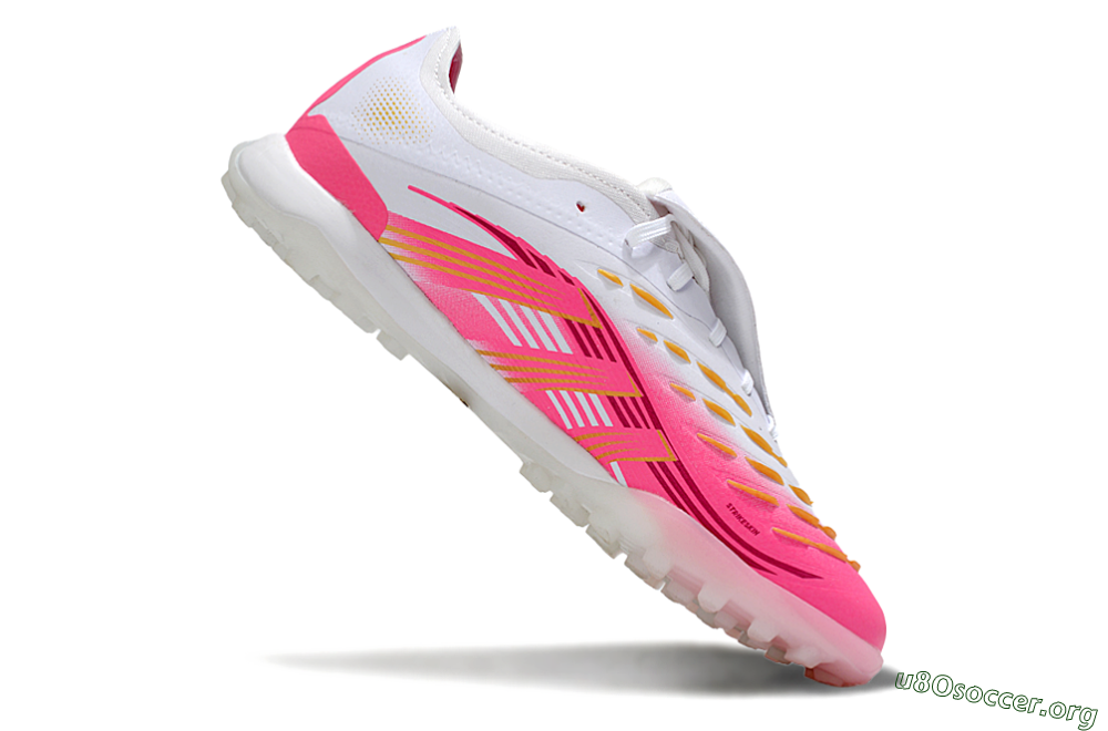 Adidas Predator 25 Elite Foldover Tongue TF Football Shoes - Pink/White/Gold 4