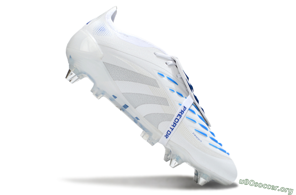 Adidas Predator 25 Elite Foldover Tongue SG Football Boots - Beige/White/Blue 4