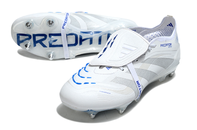Adidas Predator 25 Elite Foldover Tongue SG Football Boots - Beige/White/Blue