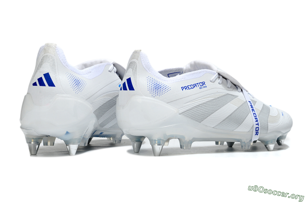 Adidas Predator 25 Elite Foldover Tongue SG Football Boots - Beige/White/Blue 6