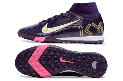 Nike Air Zoom Mercurial Superfly 10 Elite TF Football Shoes - Purple/White/Gold