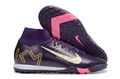 Nike Air Zoom Mercurial Superfly 10 Elite TF Football Shoes - Purple/White/Gold
