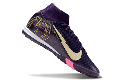 Nike Air Zoom Mercurial Superfly 10 Elite TF Football Shoes - Purple/White/Gold