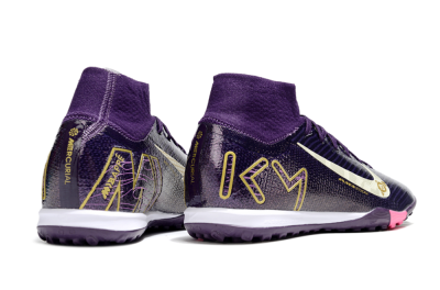 Nike Air Zoom Mercurial Superfly 10 Elite TF Football Shoes - Purple/White/Gold
