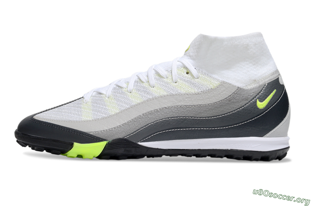 Nike Air Zoom Mercurial Superfly 10 Elite TF Football Shoes - White/Grey/Yellow 3