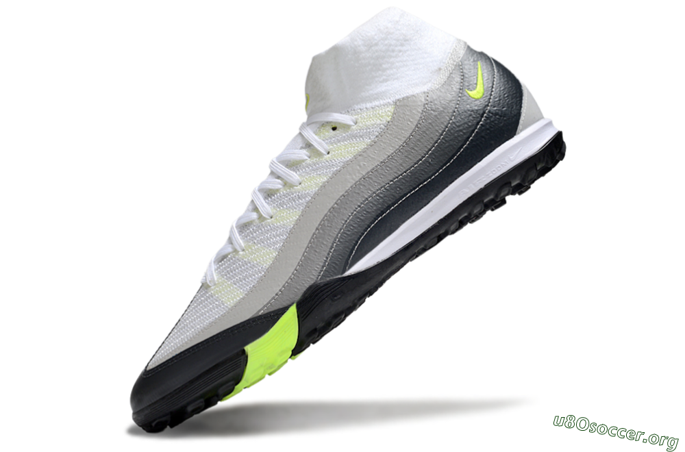 Nike Air Zoom Mercurial Superfly 10 Elite TF Football Shoes - White/Grey/Yellow 5