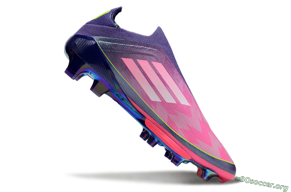 Adidas F50+ Elite Lightstrike Pro Laceless FG Football Boots - Pink/Purple/Yellow 4