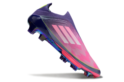 Adidas F50+ Elite Lightstrike Pro Laceless FG Football Boots - Pink/Purple/Yellow