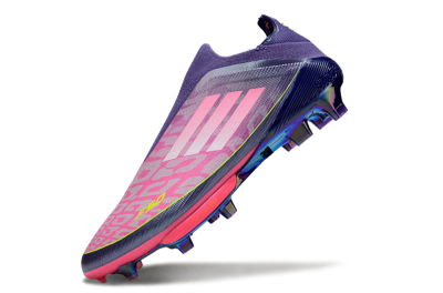 Adidas F50+ Elite Lightstrike Pro Laceless FG Football Boots - Pink/Purple/Yellow