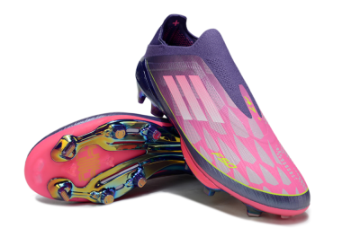 Adidas F50+ Elite Lightstrike Pro Laceless FG Football Boots - Pink/Purple/Yellow