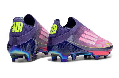 Adidas F50+ Elite Lightstrike Pro Laceless FG Football Boots - Pink/Purple/Yellow