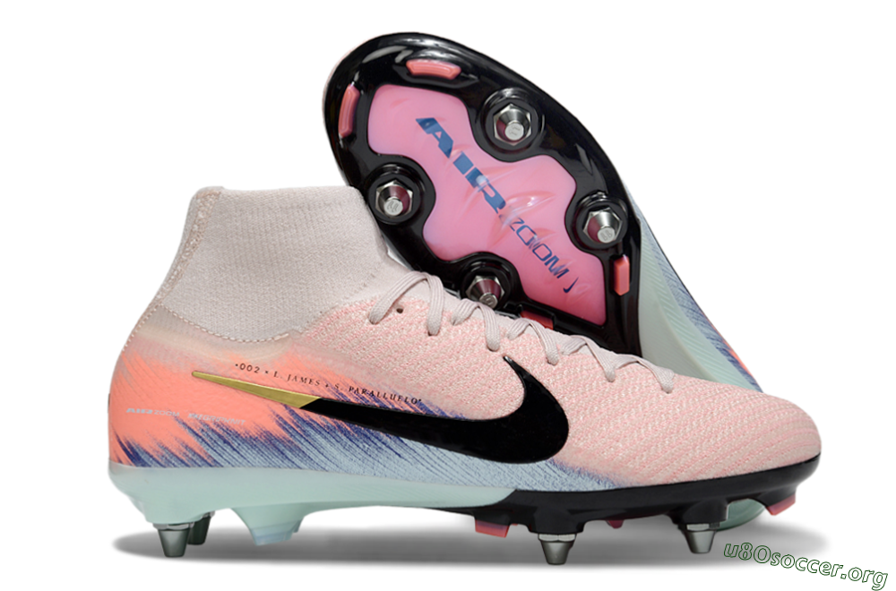 Nike Air Zoom Mercurial Superfly 10 Elite SG Football Boots - Pink/Black/Blue 2