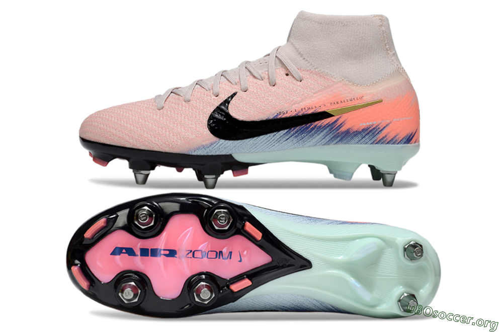Nike Air Zoom Mercurial Superfly 10 Elite SG Football Boots - Pink/Black/Blue 1