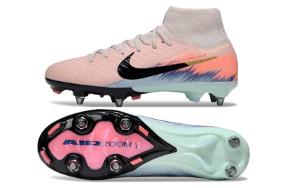 Nike Air Zoom Mercurial Superfly 10 Elite SG Football Boots - Pink/Black/Blue