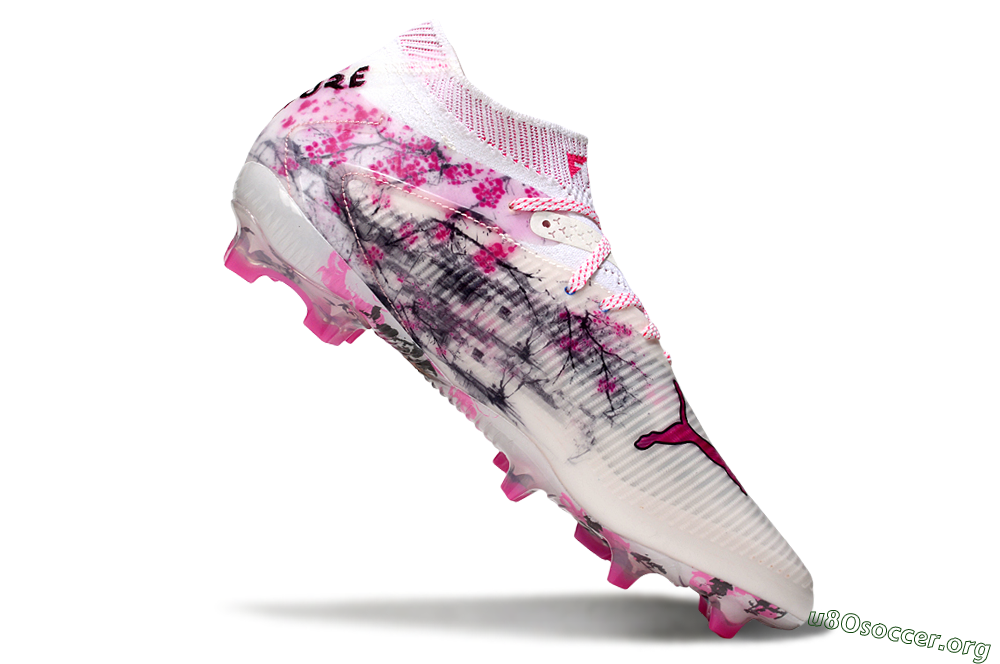 Puma Future 8 Ultimate FG Football Boots - White/Pink/Silver 5