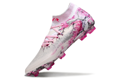 Puma Future 8 Ultimate FG Football Boots - White/Pink/Silver