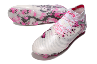 Puma Future 8 Ultimate FG Football Boots - White/Pink/Silver
