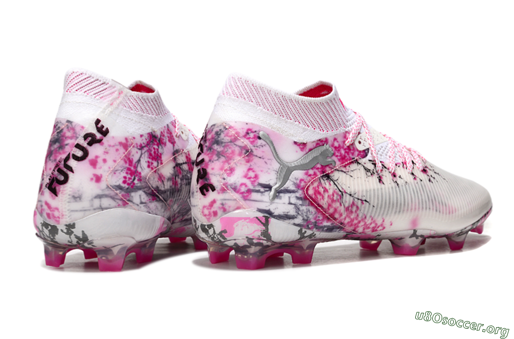 Puma Future 8 Ultimate FG Football Boots - White/Pink/Silver 7