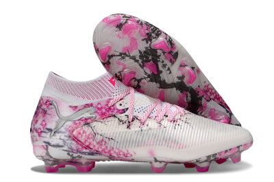 Puma Future 8 Ultimate FG Football Boots - White/Pink/Silver