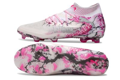 Puma Future 8 Ultimate FG Football Boots - White/Pink/Silver