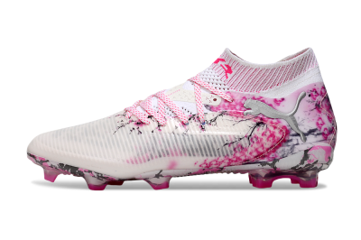 Puma Future 8 Ultimate FG Football Boots - White/Pink/Silver