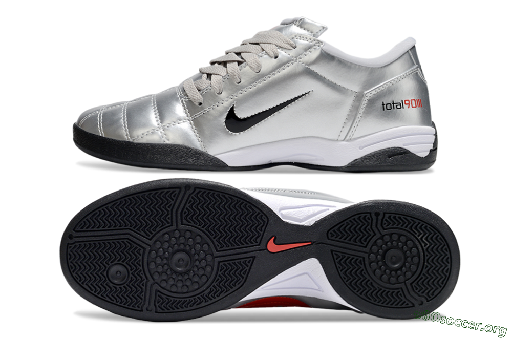Nike Total 90 III IC Football Shoes - Silver/Black 1