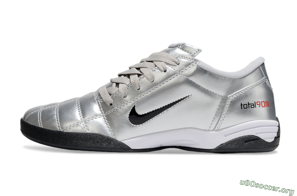 Nike Total 90 III IC Football Shoes - Silver/Black 3